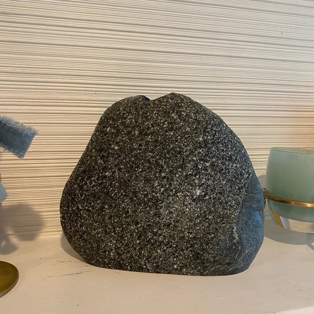 River rock bud vase decor handmade